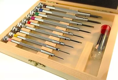 Screwdriver Set Watchmakers Jewelers Precision Set Of 9 Made In FRANCE • $78.95