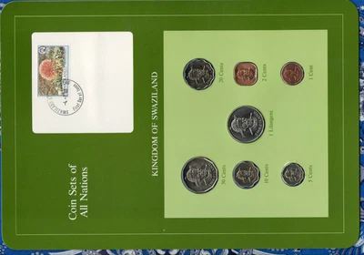 $14.65 • Buy Coin Sets Of All Nations Swaziland W/card 1974-1982 UNC 1 Cents 1974 10 Cts 1975