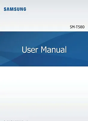 Samsung Galaxy Tab A Sm-t580 Printed Instruction Manual 90 Pages A5 • £12.99