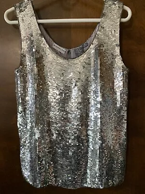 Vintage Accessory Lady Silk Sequin Tank Top • $50