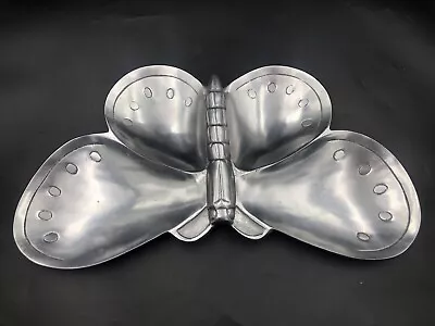 Vintage Mariposa Polished Cast Aluminum Serving Tray Dish - H2 • $22.90