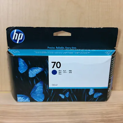 Genuine HP 70 Blue Ink C9458A 130ml DesignJet Z3100 Z3200 Date: 07/2021 • $15.38