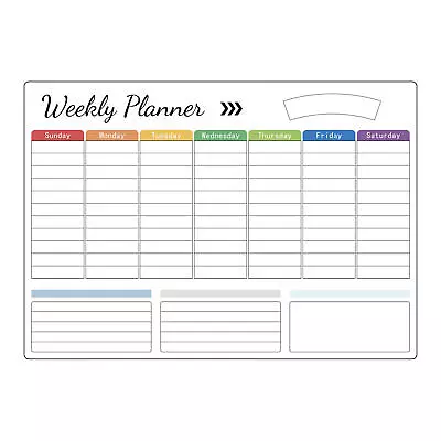 Magnetic Dry Erase Board Writing Note Refrigerator White Board Weekly Planner • $12.46