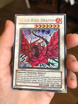 YuGiOh Black Rose Dragon Synchro Card CSOC-EN039 Ultra Rare 1st Edition • £5.99