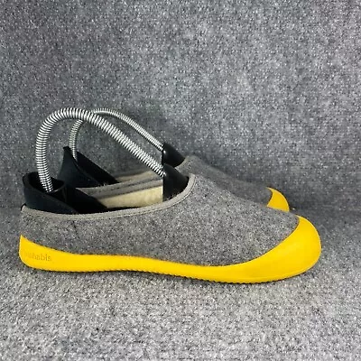 Mahabis Classic Slippers Womens 7.5 Shoes Gray Yellow Slip On Snap Outdoor Soles • $24.99