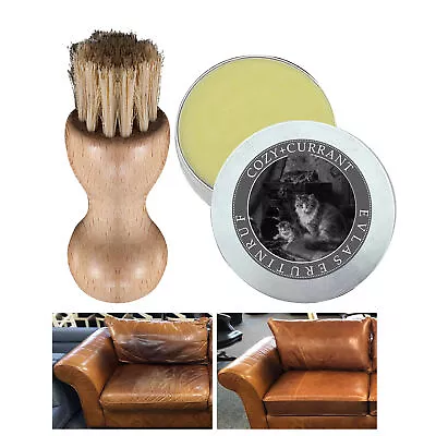 Furniture Salve For Leather With Boar Bristle Brush，Leather Salve HOT • $15.39