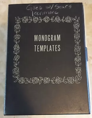 Vintage Sears Kenmore Sewing Machine Monogram Templates • $25