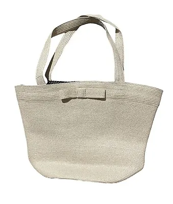 £7.99 • Buy Ex M&S Summer Beach Tote Bag Straw Rattan Wicker Handbag Natural Beige One Size