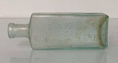 £8.99 • Buy Vintage BOX’S GOLDEN FIRE Glass Bottle - Retro Advertising GLASGOW
