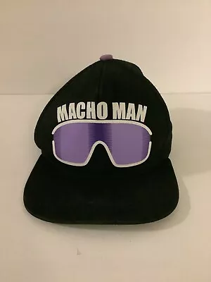 WWF WWE Wrestling Macho Man Randy Savage Black Adjustable Snapback Trucker Hat • $32