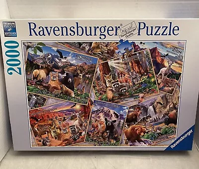 Ravensburger 2000 Pc. Puzzle Postcards National Parks 2015 NEW Open Box #166978 • $35