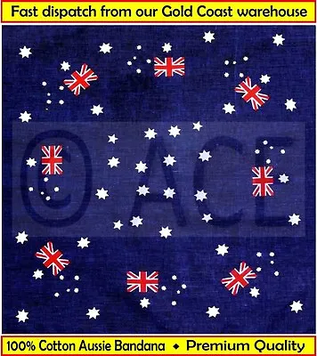 Aussie 100% Cotton Australia Team Australian Flag BANDANA Headband Scarf  • $3.95