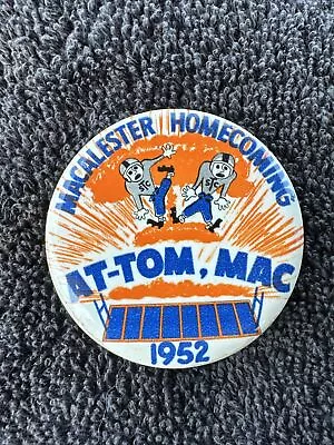 Vintage 1952 Macalester Homecoming Pinback Button Minnesota Football • $25
