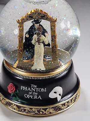 Vntg. LRG. Phantom Of The Opera Snow Globe Wind Up Music San Francisco Music • $29