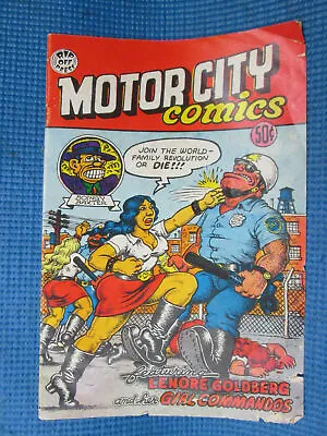 Original Underground April 1969 MOTOR CITY COMICS #1 Early Printing! R Crumb ! • $64.99