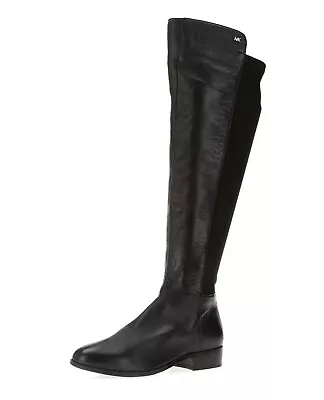 Michael Kors 250256 Womens Bromley Leather Knee High Boots Black Size 5 Medium • $109.65