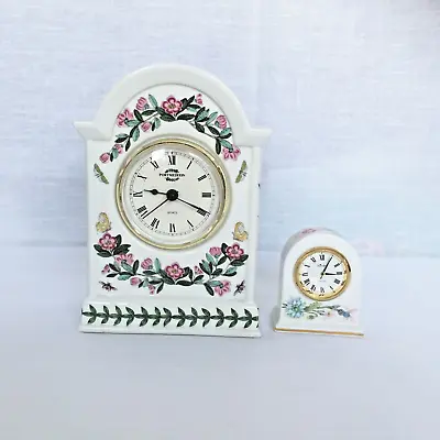 £8.50 • Buy Portmeirion Botanic Garden & Miniature Aynsley Mantle Clock Not Working