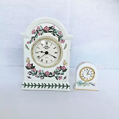 £8.50 • Buy Portmeirion Botanic Garden & Miniature Aynsley Mantle Clock Not Working