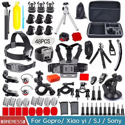 Accessories Kit For GoPro Hero 5 4 3 2 1 Action Camera Bundle Tripod Set SJCAM • £15.99