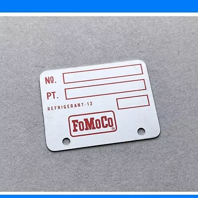 FORD FOMOCO DATA PLATE TAG A C AIR CONDITIONER COMPRESSOR Style 2 • $24.95
