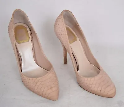 Christian Dior Miss Shoes Nude Beige Snake Print Pumps High Heel 36.5 Womens • $120