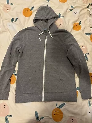 Alternative Apparel - Rocky Eco Gray Heather - Fleece Zip Hoodie Hooded - Large • $9.99