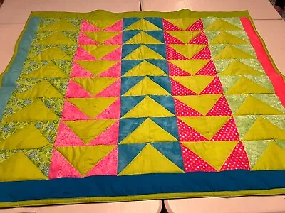 Vintage Style Handmade Wild Goose Chase Quilt 44x36 #808 • $9.95