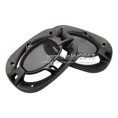 2pcs 4 X6  4x6 Inch Speaker Cover Decorative Circle Metal Mesh Grille Protection • $10.95