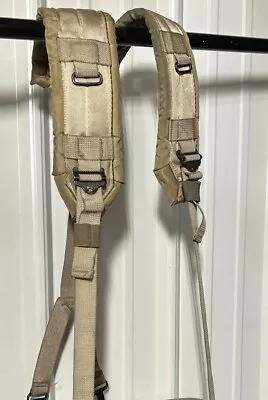 Vintage US MILITARY Individual Equip Suspenders ALICE LC1- Large Tan (no Belt) • $20