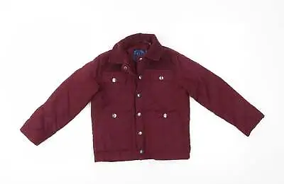 Blue Zoo Boys Purple Quilted Jacket Size 5-6 Years Snap • £4.05