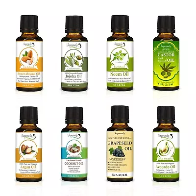 £3.45 • Buy 100% Pure Carrier Oil Organic For Massage, Hair, Skin, Face, Nails, Fast UK 10ml