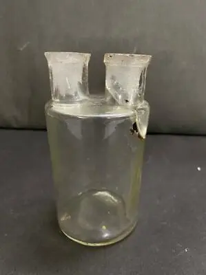 Vintage Rare Handmade Unique Shape Medical Equipment Glass Bottle • $110.32