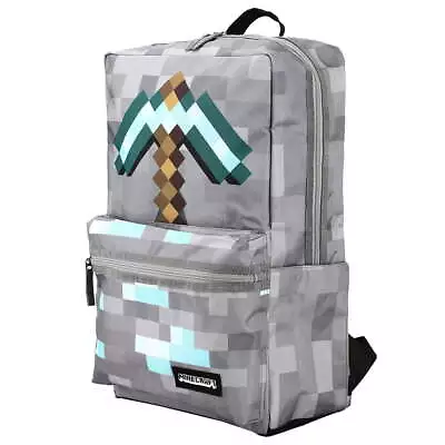 Minecraft Unisex Pickaxe 17  Backpack Gray.. • $34.55