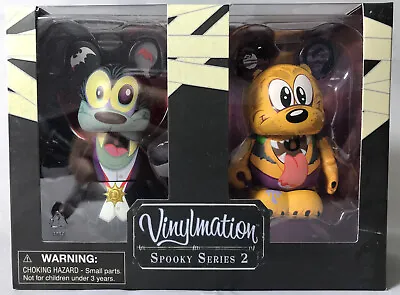 Disney Vinylmation 3'' Spooky Series 2 Halloween Vampire Goofy & Pluto Figures • $25.88