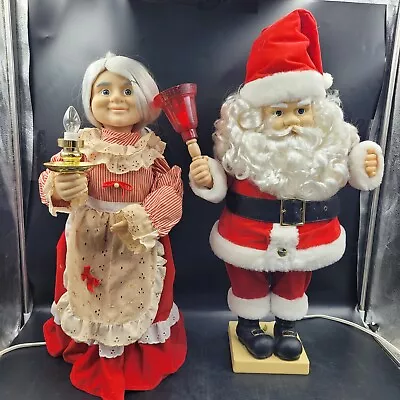Vintage Telco Motionette Animated Santa Claus & Mrs. Claus Bell Light & Motion • $59.99