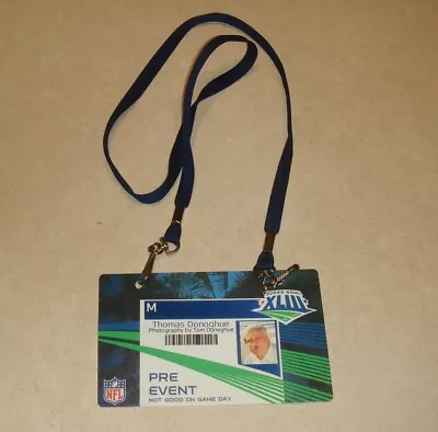 2009 SUPER BOWL  XLIII  Media Press Pass Football NFL  Pittsburgh Steelers • $18.65