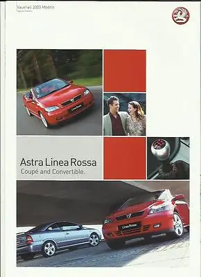 Vauxhall Astra Coupe Convertible Linea Rossa Special Edition Sale Brochure 2003 • $7.45