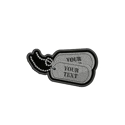 Custom Your Name Military Dog Tags Patch Embroidered Iron-On Badge DIY Applique • $7.87