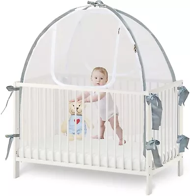 Baby&Beyond Baby Crib Tent Cover To Keep Baby From Climbing Out Mosquito Net 202 • $24.99