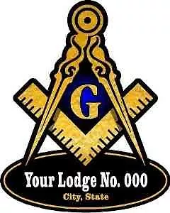 ProSticker 018 (12pk) 4  Masonic Custom Lodge Name Number City Decals Stickers  • $48.95