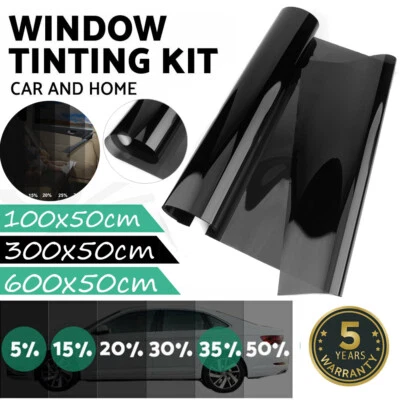 $12.11 • Buy Window Tint Film Black Roll VLT 5/15/20/25/35/50% Car Home House Tinting Tools 