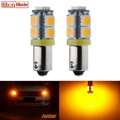 2Pcs BA9S T11 T4W 1895 9SMD Amber Yellow Orange LED Car Light Bulb Lamp 12V DC • $4.29