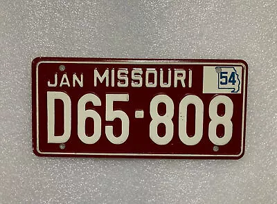 Missouri License Plate Mini Vintage 1954 Metal Bicycle Plate Mo • $9.95