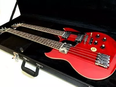 New Double Neck Bass Guitar 4/6 String Ebs Style Electric Guitar & Hard Case • $425