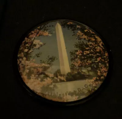 Vintage Washington Monument Cherry Blossom Souvenir Mirror • $20