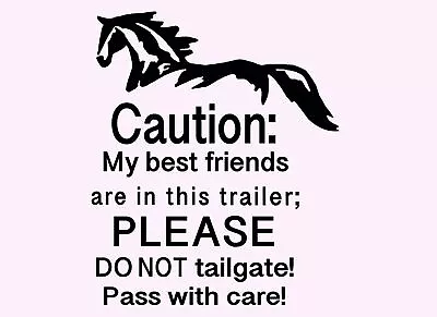 Horse Safety Sticker Equestrian Gift Horse Trailer Decal • $44