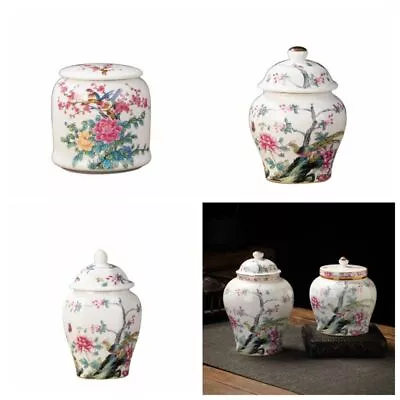 Chinese Style Tea Jar Ceramic Coffee Storage Organizer Tea Canister  Sugar • $24.37