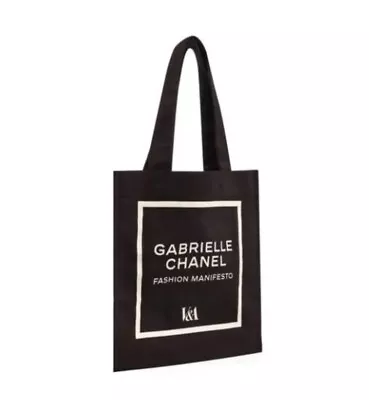 V&A Gabrielle Fashion Manifesto Black Tote Bag Limited Edition • £29.99