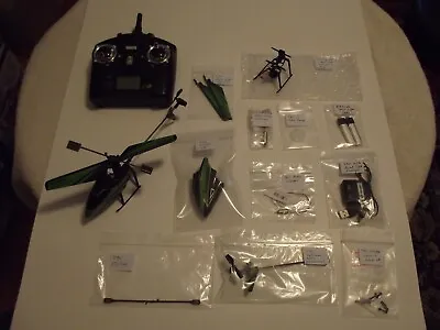 WLtoys V911 Pro RTF Rc Helicopter & New Parts (green-used)Delrin Parts • $104.95
