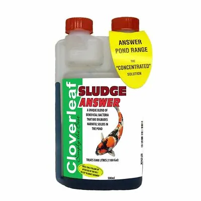 £14.49 • Buy 500ml Cloverleaf Sludge Answer Pond Water Treatment Clear Dirt Muck Filters